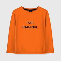 Детский лонгслив I am original