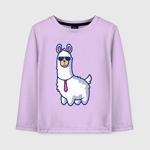 Детский лонгслив Модная альпака / Лаванда – фото 1