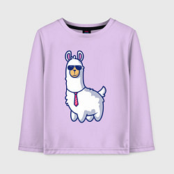 Лонгслив хлопковый детский Модная альпака, цвет: лаванда