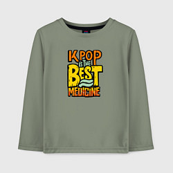 Детский лонгслив K-pop slogan