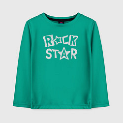 Лонгслив хлопковый детский Rock stars, цвет: зеленый