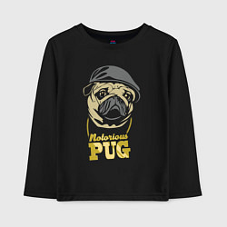 Детский лонгслив Notorious pug