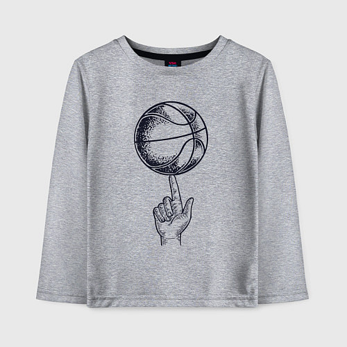 Детский лонгслив Finger ball / Меланж – фото 1