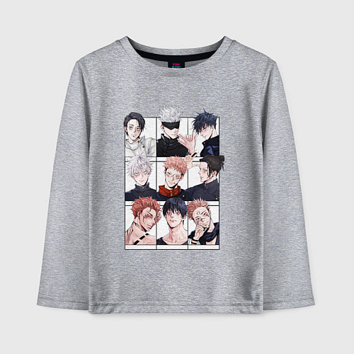 Детский лонгслив Парни магической битвы / Меланж – фото 1