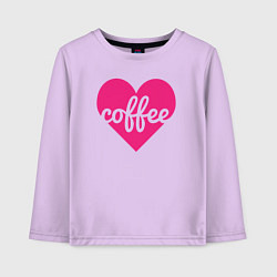 Лонгслив хлопковый детский Pink coffee, цвет: лаванда