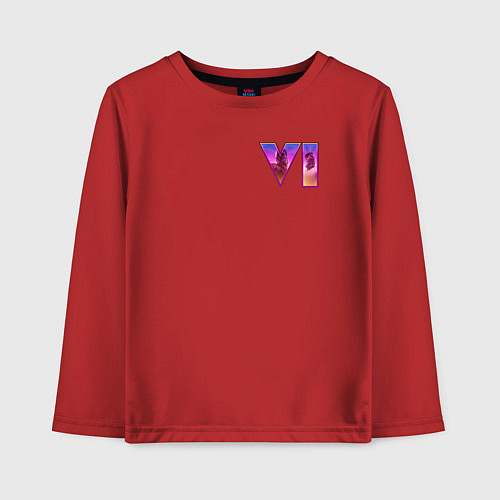 Детский лонгслив GTA VI - logo / Красный – фото 1