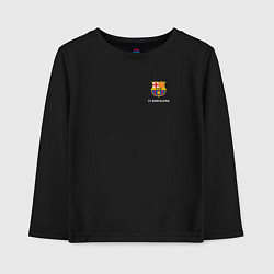 Лонгслив хлопковый детский Футбольный клуб Барселона - с эмблемой, цвет: черный