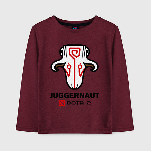 Детский лонгслив Juggernaut Dota 2 / Меланж-бордовый – фото 1