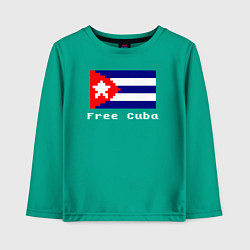 Лонгслив хлопковый детский Free Cuba, цвет: зеленый