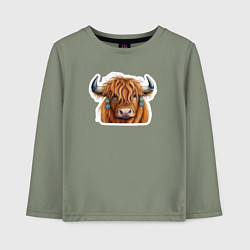 Детский лонгслив Шотландский волосатый бык