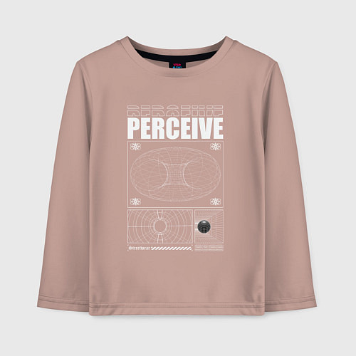 Детский лонгслив Perceive streetwear / Пыльно-розовый – фото 1