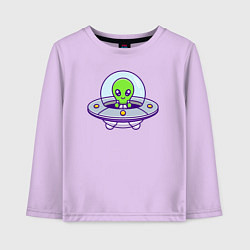 Детский лонгслив Green alien