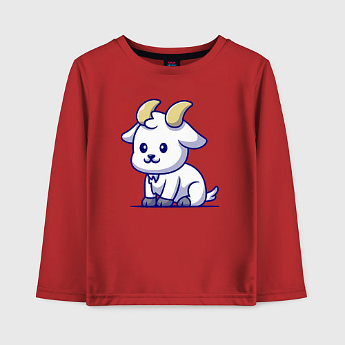 Детский лонгслив Козлёнок / Красный – фото 1