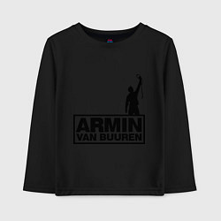 Лонгслив хлопковый детский Armin van buuren, цвет: черный