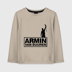 Лонгслив хлопковый детский Armin van buuren, цвет: миндальный