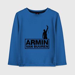 Лонгслив хлопковый детский Armin van buuren, цвет: синий