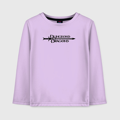 Детский лонгслив Днд лого с мечом / Лаванда – фото 1