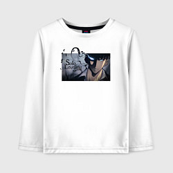 Лонгслив хлопковый детский Сон Чжин У, цвет: белый