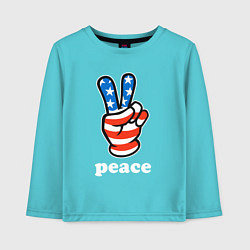 Детский лонгслив USA peace