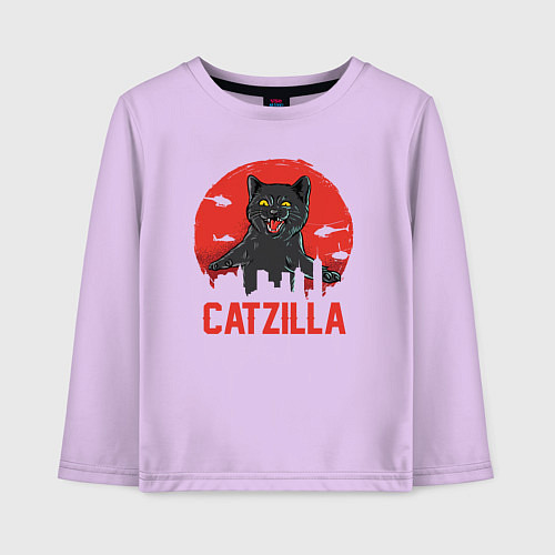 Детский лонгслив Catzilla / Лаванда – фото 1