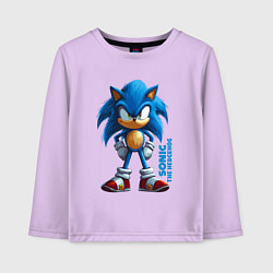 Лонгслив хлопковый детский Sonic - poster style, цвет: лаванда