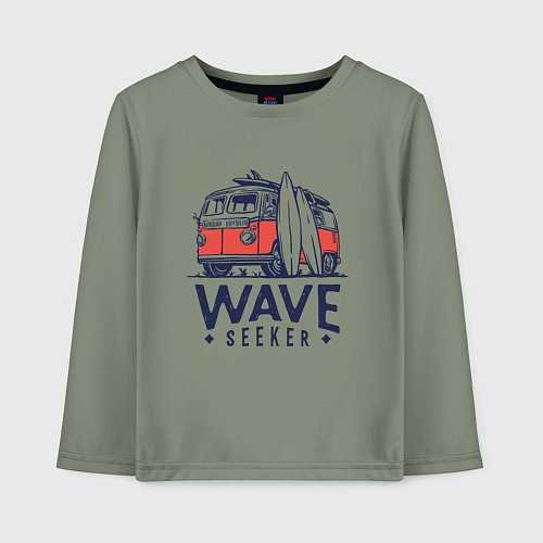 Детский лонгслив Wave seeker / Авокадо – фото 1