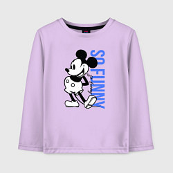 Лонгслив хлопковый детский So funny Mickey, цвет: лаванда