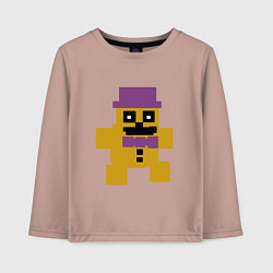 Лонгслив хлопковый детский Fnaf psychic friend, цвет: пыльно-розовый