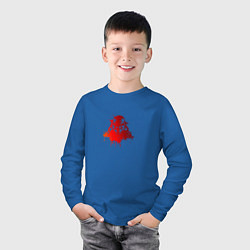Лонгслив хлопковый детский Шлем Братства Стали, цвет: синий — фото 2