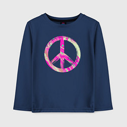 Детский лонгслив Pink peace