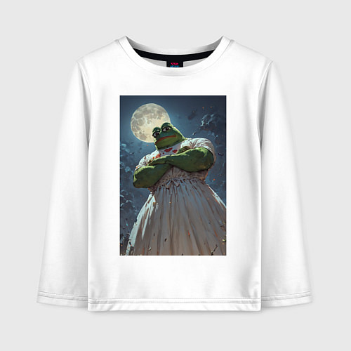Детский лонгслив Pepe в платье и с характером / Белый – фото 1