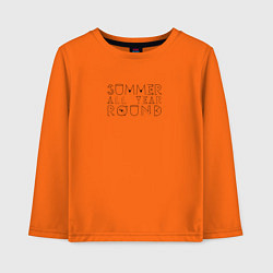 Лонгслив хлопковый детский Summer all year round, цвет: оранжевый