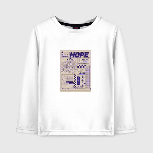 Детский лонгслив J-Hope - Jack in the box Y2K / Белый – фото 1