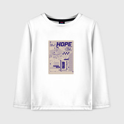 Лонгслив хлопковый детский J-Hope - Jack in the box Y2K, цвет: белый