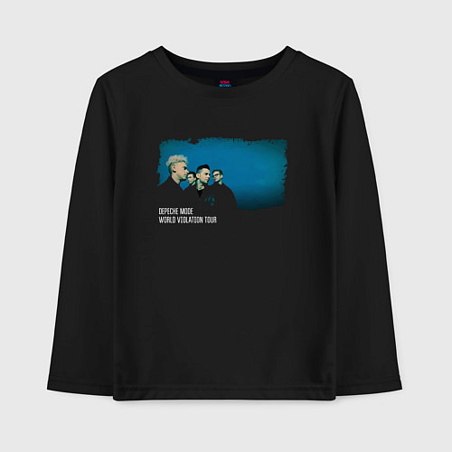 Детский лонгслив Depeche Mode - World violation tour 90 / Черный – фото 1