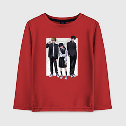 Лонгслив хлопковый детский Человек-бензопила - манга, цвет: красный