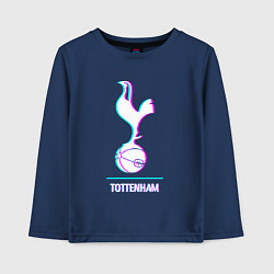 Лонгслив хлопковый детский Tottenham FC в стиле glitch, цвет: тёмно-синий