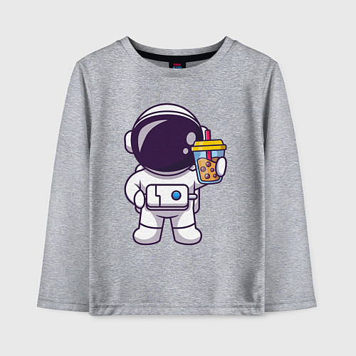 Детский лонгслив Space drink / Меланж – фото 1