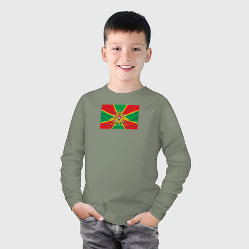 Детский лонгслив Флаг пограничника / Авокадо – фото 3