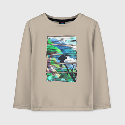 Детский лонгслив Первопроходцы / Миндальный – фото 1