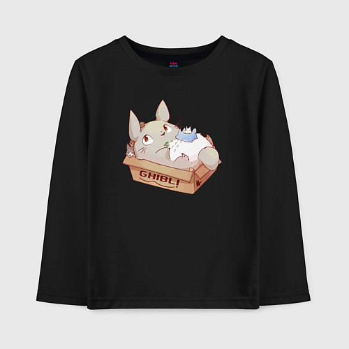 Детский лонгслив Ghibli Totoro / Черный – фото 1