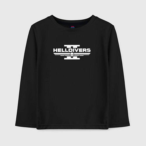 Детский лонгслив Helldivers 2 - white / Черный – фото 1