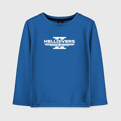 Лонгслив хлопковый детский Helldivers 2: Logo, цвет: синий