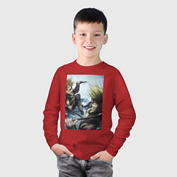 Лонгслив хлопковый детский Сага о Винланде Торфинн Торкель, цвет: красный — фото 2
