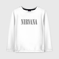 Лонгслив хлопковый детский Nirvana black album, цвет: белый