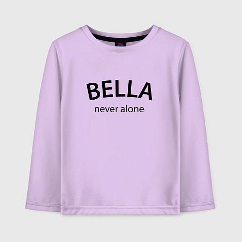 Детский лонгслив Bella never alone - motto / Лаванда – фото 1