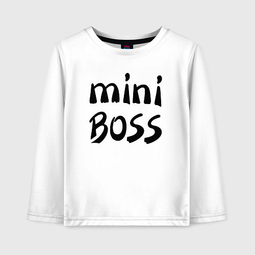 Детский лонгслив Mini boss / Белый – фото 1