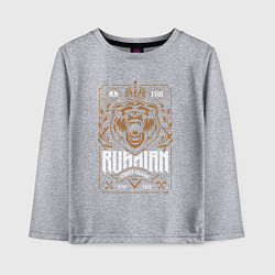 Лонгслив хлопковый детский Russian bear арт, цвет: меланж