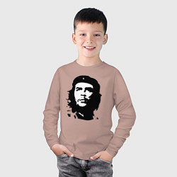 Лонгслив хлопковый детский Черно-белый силуэт Че Гевара, цвет: пыльно-розовый — фото 2