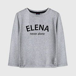 Детский лонгслив Elena never alone - motto